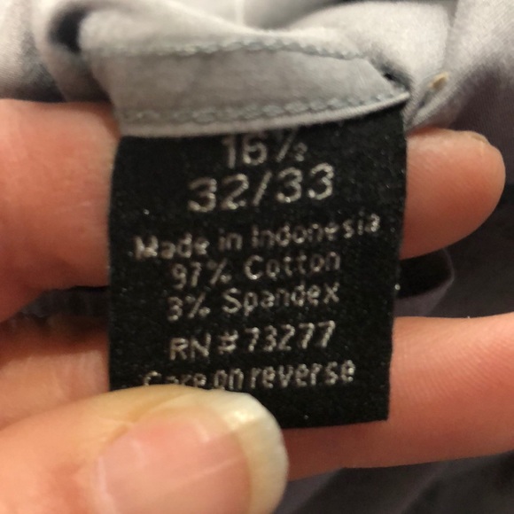 Apt 9 gray slim fit dress shirt size 16.5 - Picture 5 of 5